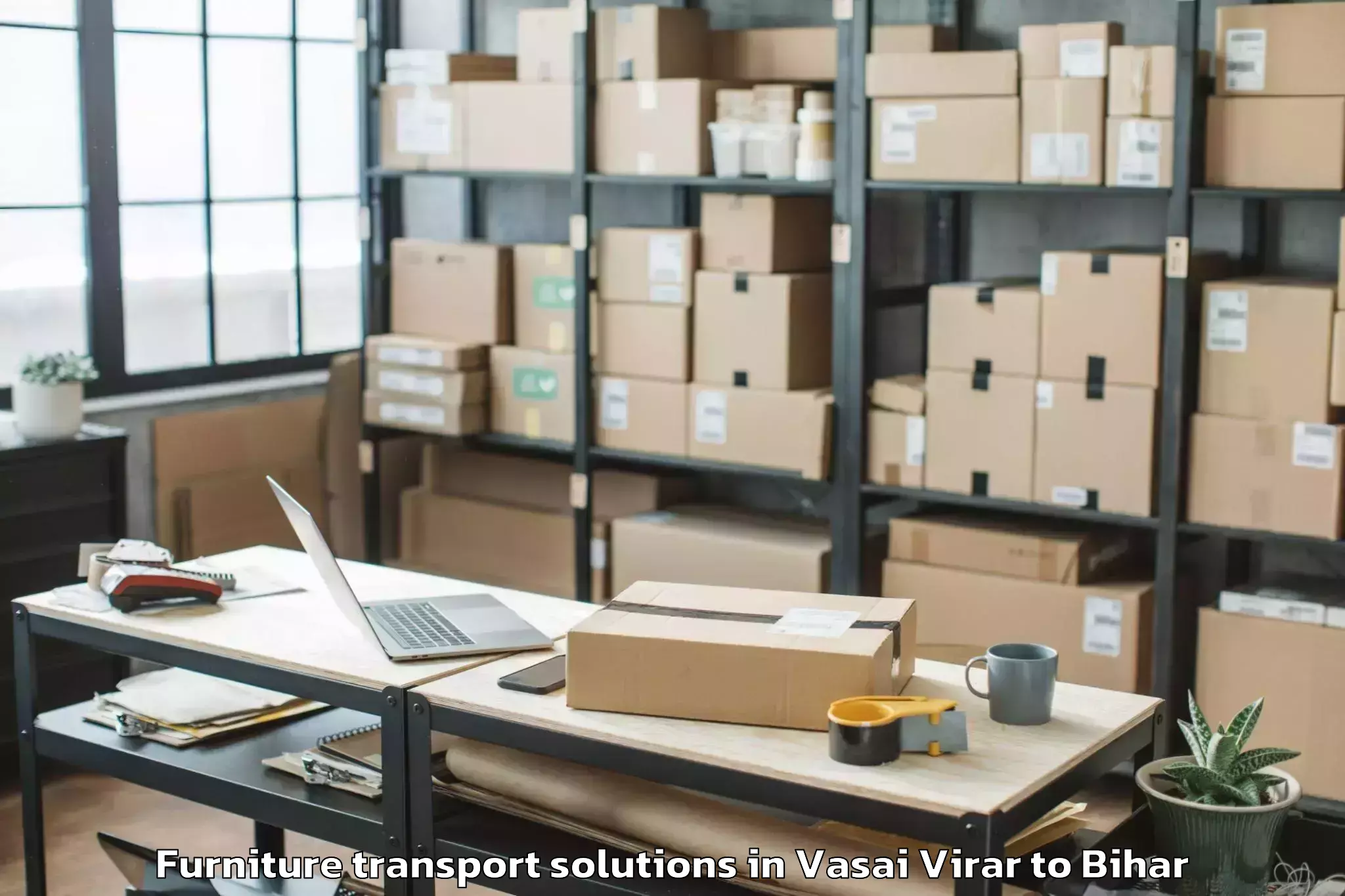 Quality Vasai Virar to Bhabua Furniture Transport Solutions